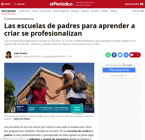 Entrevista el periódico Escuela de padres entrevista